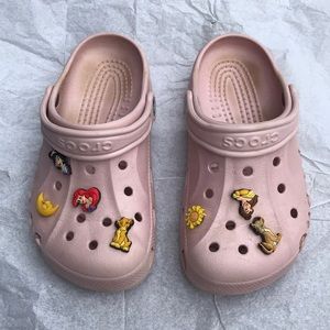 Pink crocs with Disney detail